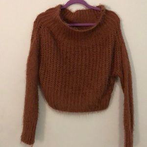 Cozy Burnt Orange Women's Fall Sweater